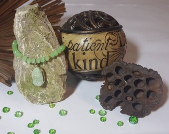 Green Druzy Bracelet