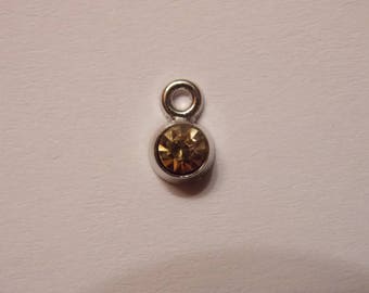 Pendant cabochon set with Crystal rhinestone gold ❥