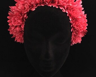 Dahlia // Pink Floral Crown Headpiece