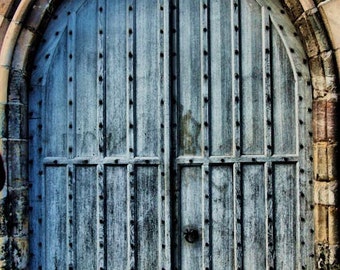 St. Andrews Medieval Wood and Iron Door - Fine Art Photography Print - 8x12 - Scotland Affordable Home Decor