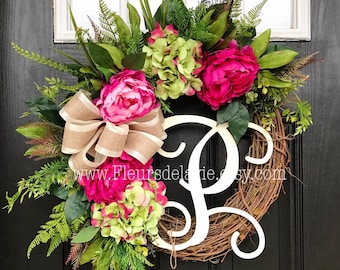 NEW! Spring Wreath for Front Door, Spring Wreaths for Front Door, Spring Door Wreath, Grapevine Door Wreath, Summer Wreaths