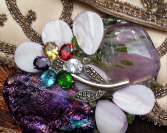 Vintage jeweled belt buckle