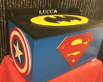 Kids toy boxes - toy boxes - super hero decor - girls toy boxes - kids furniture - TOY storage - childrens toy boxes - super heros - kids