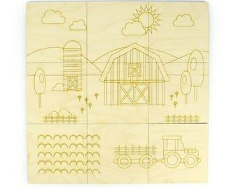 Farm Animals Wooden Puzzle
