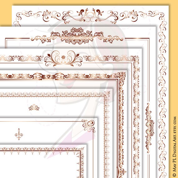 ROSE GOLD Borders Frames 8x11 make your own Award