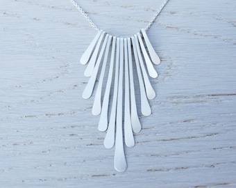 Delicate Sterling Silver Fringe Necklace