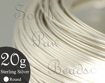 1/2 troy oz Round Sterling Silver Wire 20 gauge, approximately 9.5 feet, you pick the temper