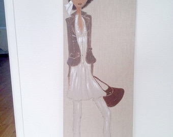 female mannequin made of acrylic painting