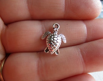 Set of 10 Turtle Charms