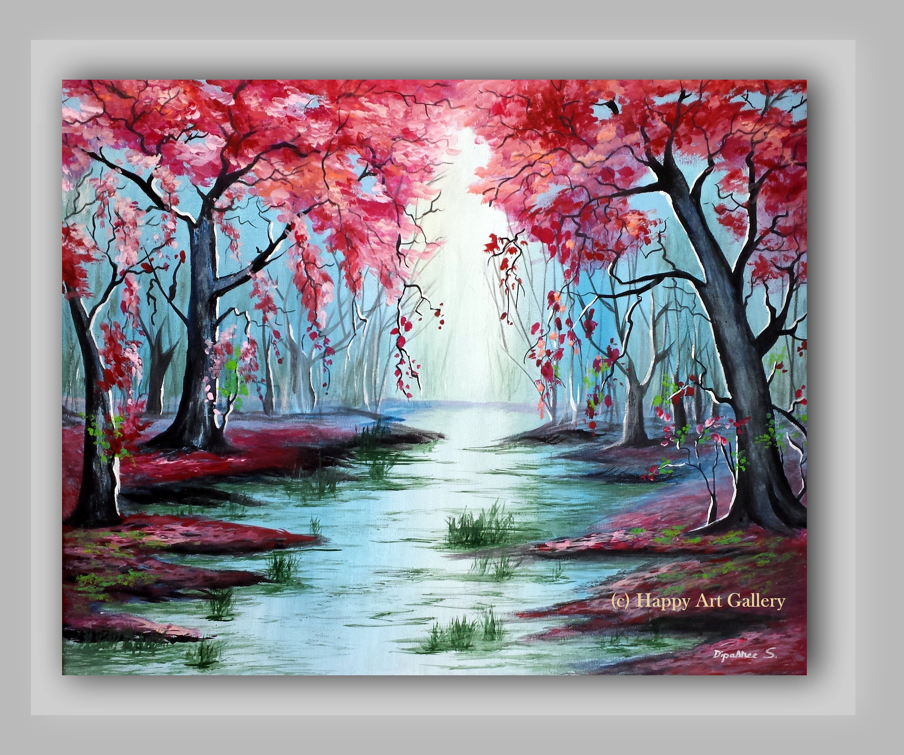 Un paysage magnifique  paysage du matin peinture paysage art