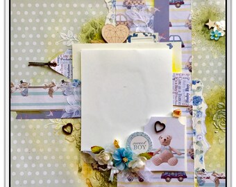 Premade baby boy 12"x12" layout