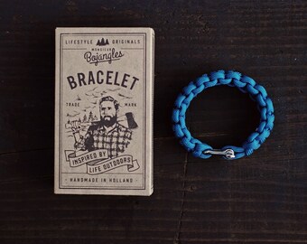 Handmade Paracord Lumberland Bracelet/Armband Mens/Womens Carribean Blue