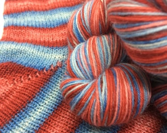 Hand dyed self striping sock yarn - Nonnatus House