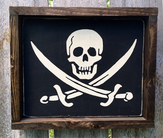 Pirate Wood Sign Halloween Decor Wooden Pirate Sign