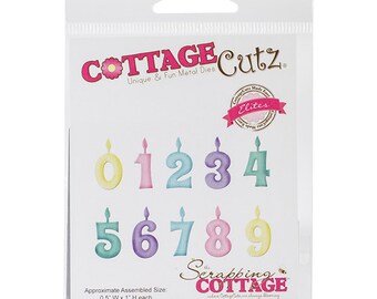 CottageCutz - Elites Die - Number Candles .5inX1in