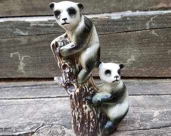 Jim Beam Panda Decanter Top, Panda Bears Whiskey Bottle Top, Regal China Panda Decanter Top 1980