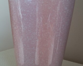 Vintage Pink Speckled Pottery Vase, USA Pottery Vase, Pink Pottery Vase, Made In USA, Vintage Decor