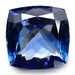 Reserved for Eric - 1.44 Carat Tanzanite - Beautiful, Flawless, Faceted Cushion Cut Tanzanite, AAA, D- BlockBlue in Color Strong Luster