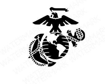 Marine Cutout Files for Cricut SVG and Silhouette Studio File Cut Out Stencil Decal Logo SVGS Military United States USA Usmc Corps Marines