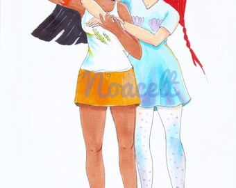 ORIGINAL Pocahontas and Ariel Copic Markers