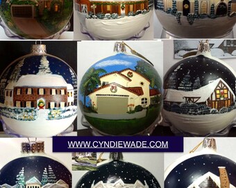 Custom House Ornament Hand Painted