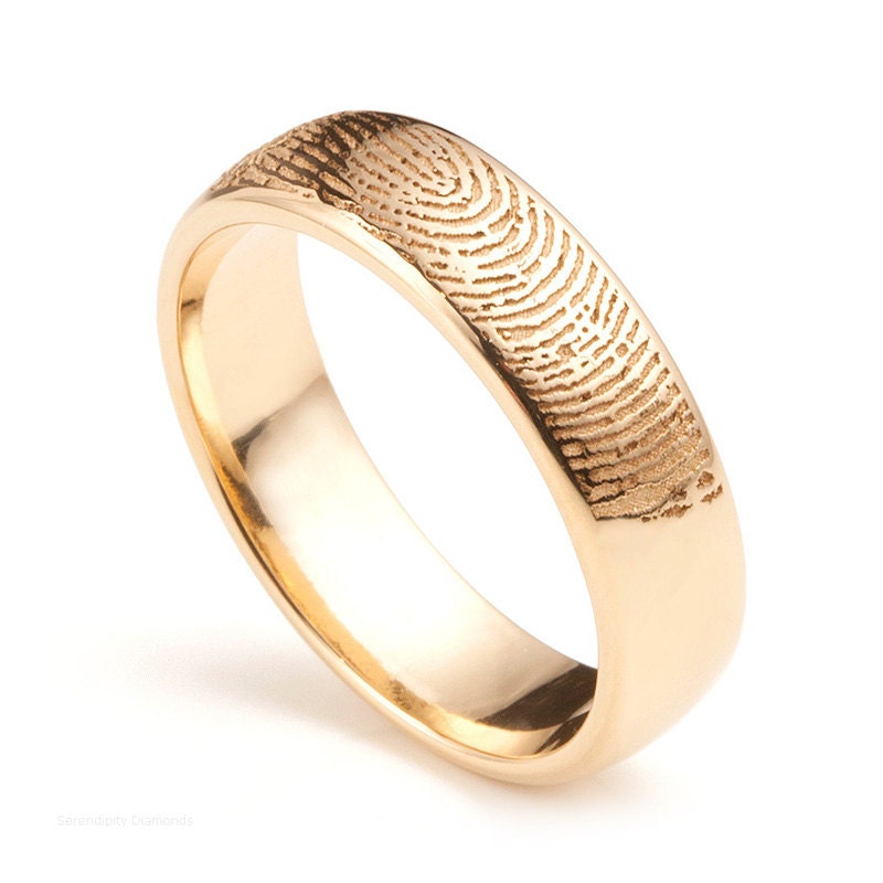 18ct Rose Gold Fingerprint Wedding Ring