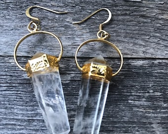 Krystal crystal quartz earrings