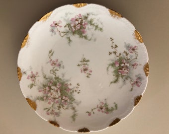 Limoges Apple Blossom Dessert Plate
