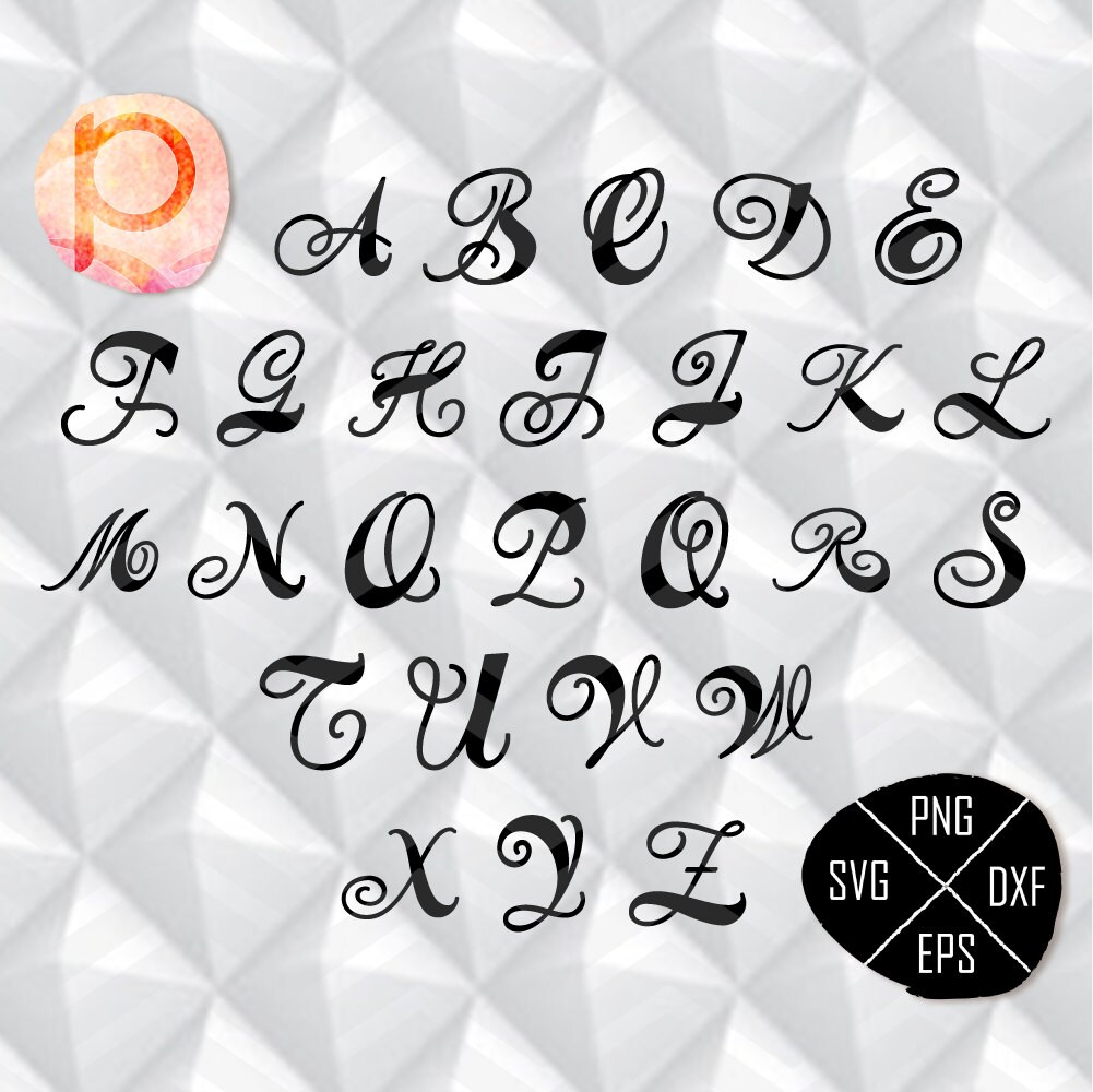 Download Fancy Single Letter Monogram＊Initial Font Letters Alphabet＊monogram svg＊clipart,eps,dxf,png ...