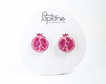 Pomegranate Earrings, pomegranate jewelry, fruit earrings, Rosh Hashanah Gift, Jewish Earrings