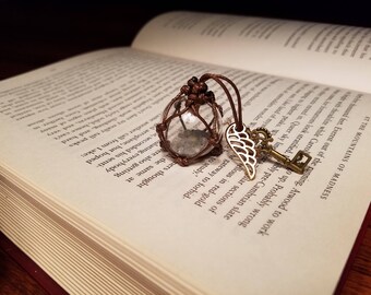 Wrapped Sapphire Charm Necklace