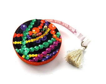 Measuring Tape Mardi Gras Beads Retractable Pocket Tape Measure