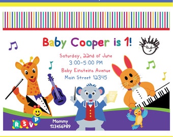 Customized Baby Einstein Digital Printable Birthday Invitation