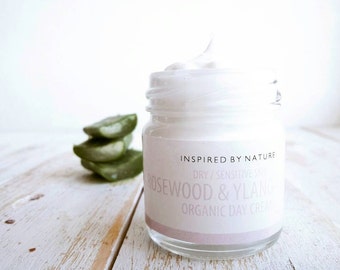 Dry Skin Cream, Rosewood Cream, Ylang-Ylang Cream, Face Moisturizer, Organic Day Cream, Face Cream, Organic Moisturizer, Organic Skin Care