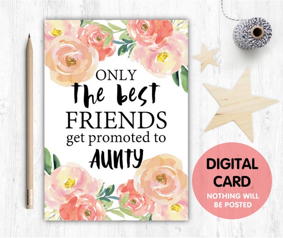PRINTABLE pregnancy reveal, I'm pregnant, you are going to be an auntie, the best friends get promoted to auntie, baby reveal, auntie reveal