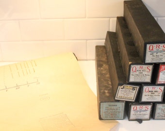 Player Piano Rolls, Piano, Sheet Music, Piano Rolls, Piano Music, QRS piano rolls, antique player piano rolls