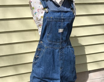 Old Navy Short Denim Overalls/Medium/Bibs/Shortalls/1990s/Grunge/Carpenter