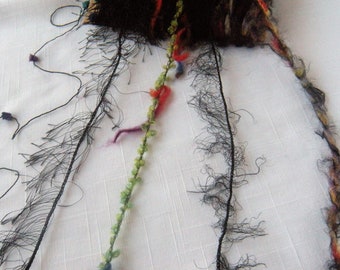Black Art Yarn Bundle Fiber Embellishments Weaving Yarns 1609