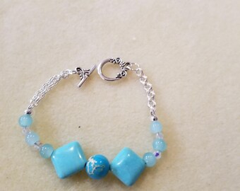 Pale Blue Jasper Bracelet