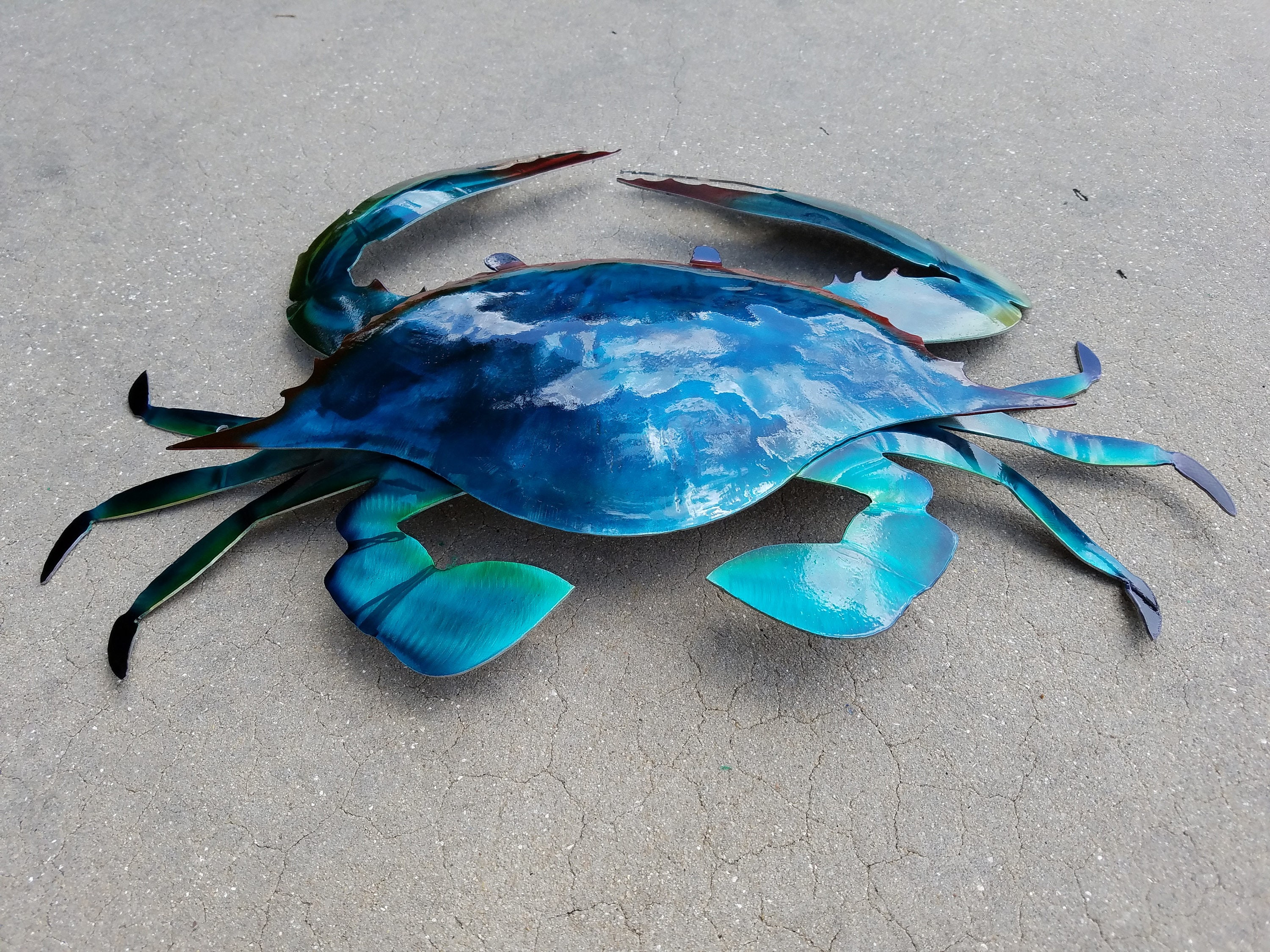 Handmade Metal Crab Wall Art