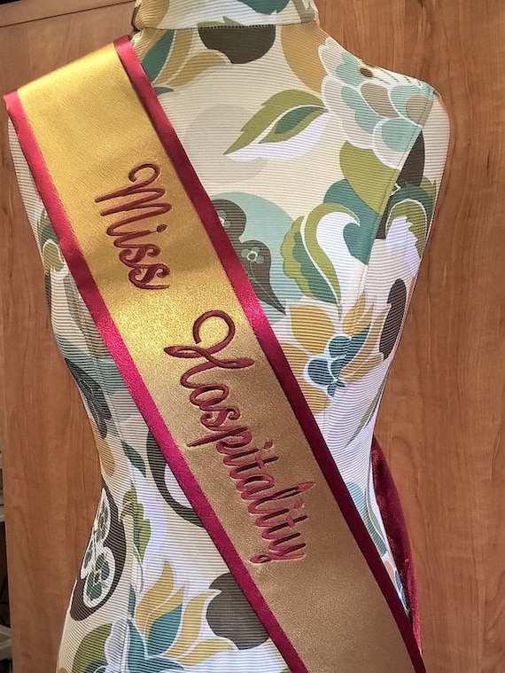 Personalized Sash Pageant Sash Event Sash Monogrammed Custom