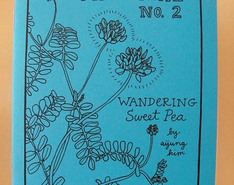 Zine "Minutiae No. 2: Wandering Sweet Pea" // perzine / Richmond VA / travel zine / illustration zine / art zine / garden / hummingbird