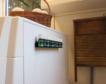 Magnetic Essential Oil Storage, 5ml., Holder, Rack, Shelf. Holds 10 - 5ml Bottles on Refrigerator or Dryer. Young Living Vitality Oils