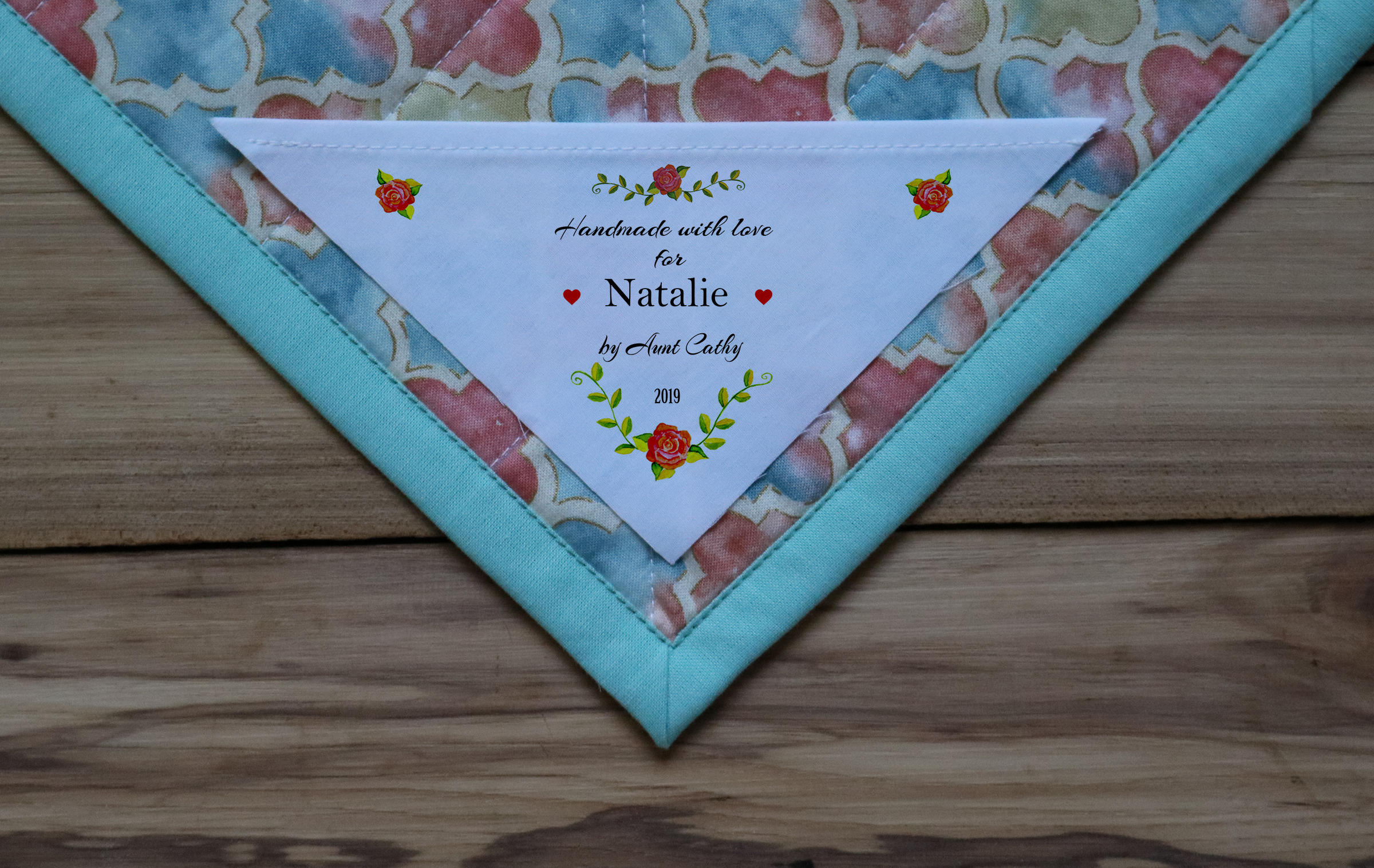 Triangle Quilt Label Personalized Sewing Labels