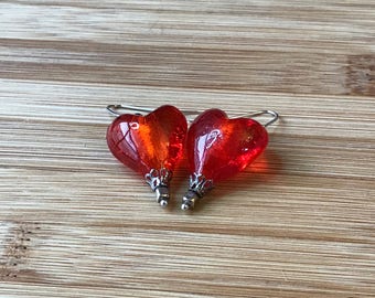 Red Heart Earrings