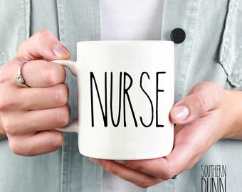 Rae Dunn Inspired Vinyl Nurse Decal for Mug, Custom Vinyl Decals, Rae Dunn Inspired Decals, Rae Dunn Mug Decals
