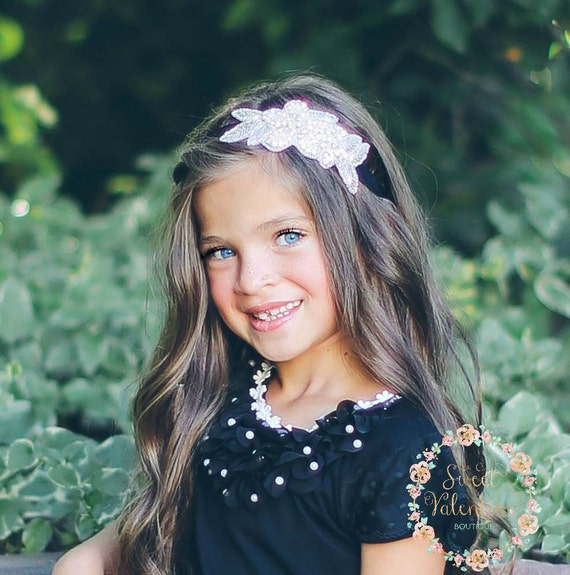 Rhinestone Headband Flower Girl HeadbandCrystal Headband