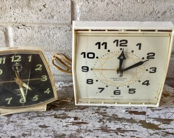 Vintage Westclox, Electric Wall Clock, Alarm Clock, Lot of 2 Clocks