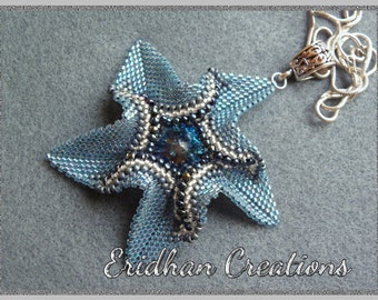Beaded pendant "Twisted Star" - tutorial