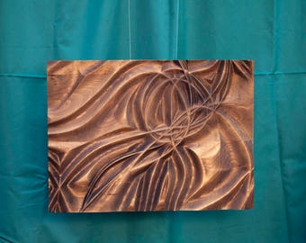 Wood wall art, home decor, bas-relief sculpture, woodcarving